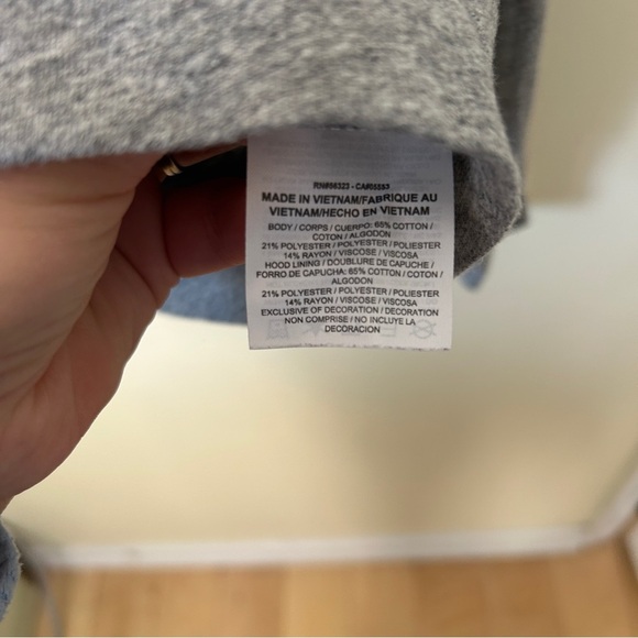 Nike Full Zip Grey Hoodie Cotton Blend Size L - Picture 4 of 4